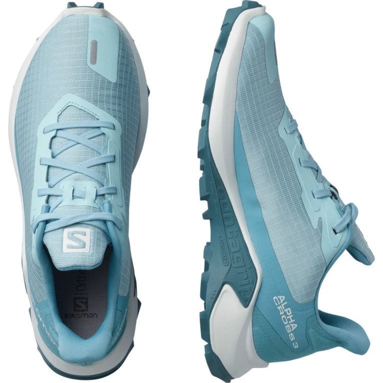 Salomon Alphacross 3 Women's Trail Running Shoes Turquoise | CA 43R50